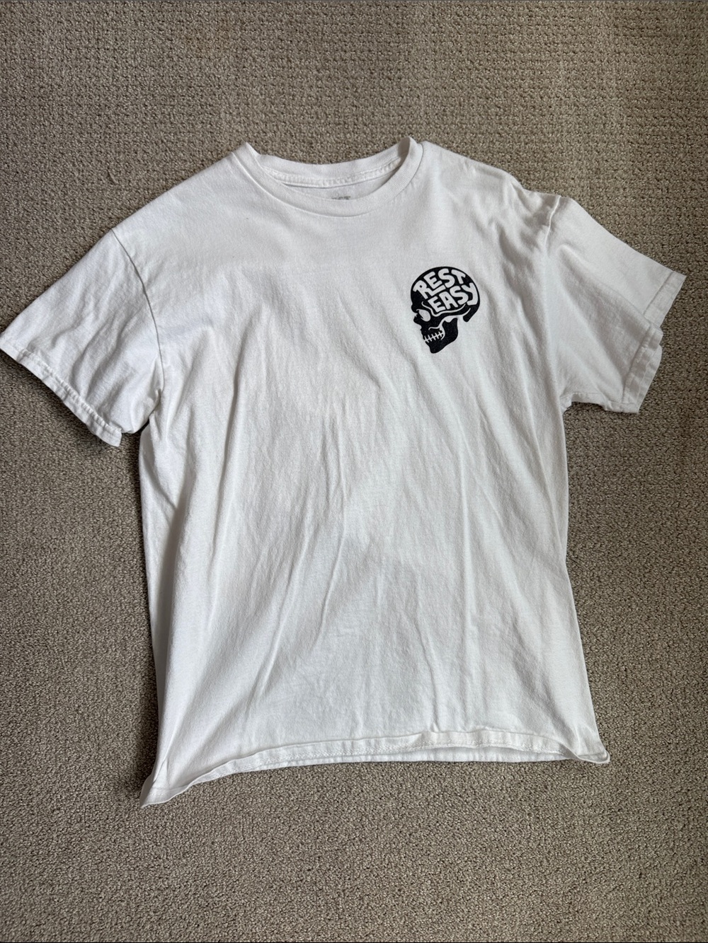 Skull Logo White Short Sleeve Tee